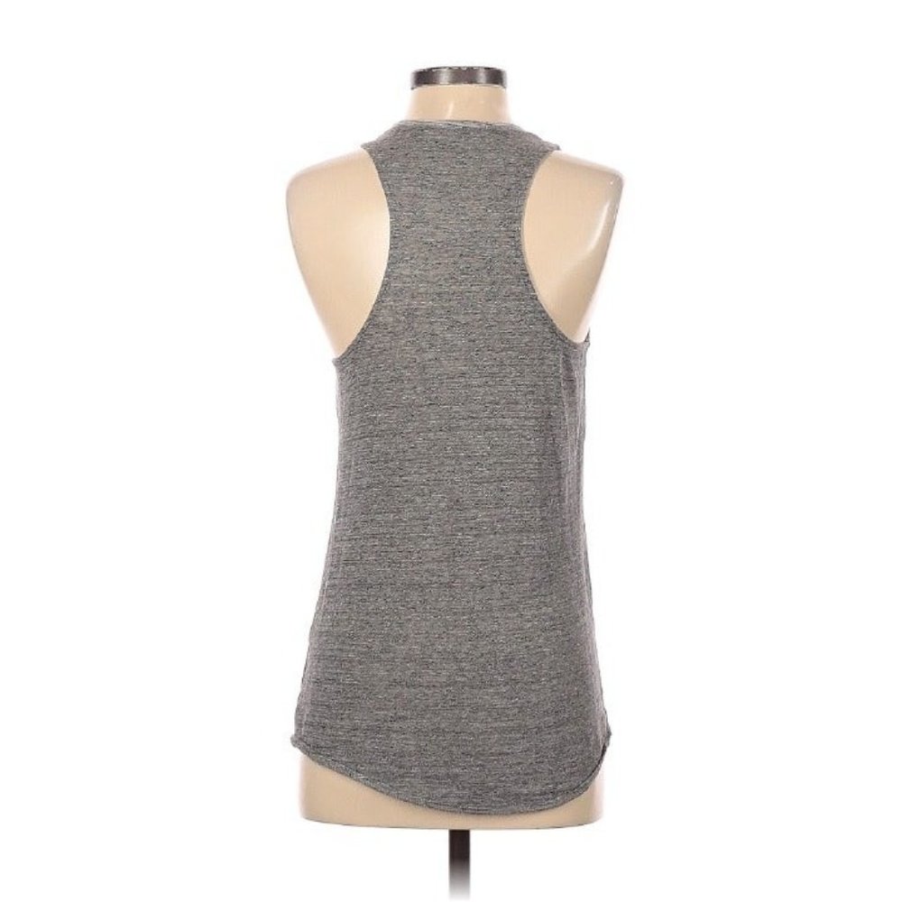 Bella Luxx Marled Gray Cotton Racerback Tank Top S - Picture 2 of 3